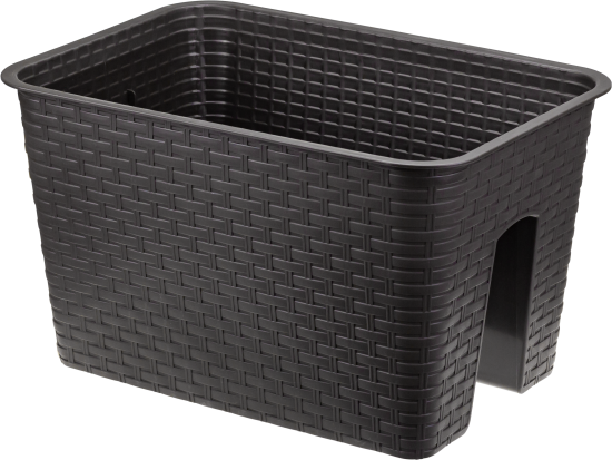 Кашпо на перила Idea Ротанг 39.5x27x23 см v12 л пластик коричневый