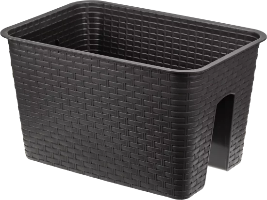 Кашпо на перила Idea Ротанг 39.5x27x23 см v12 л пластик коричневый