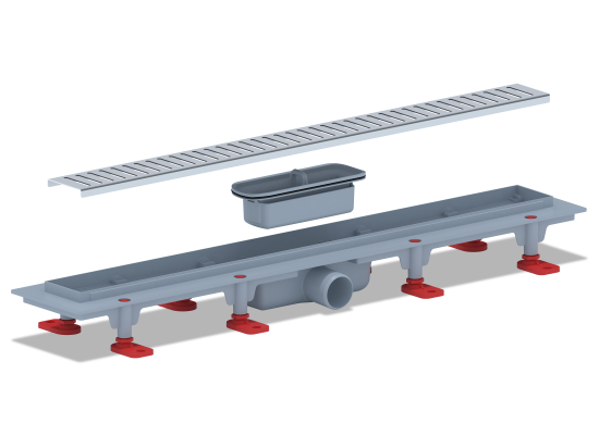 Трап для душа Ани Пласт «Бимс» 650 мм комбинированный затвор матовый
