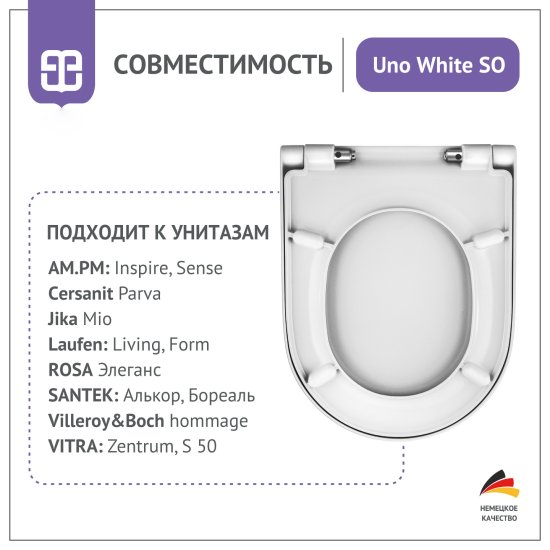 Сиденье для унитаза Neo Uno White SO с микролифтом