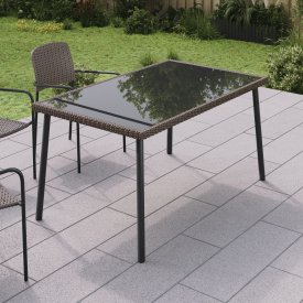 Стол садовый Zena 90x150x74 см сталь/стекло цвет коричневый