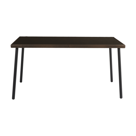 Стол садовый Zena 90x150x74 см сталь/стекло цвет коричневый