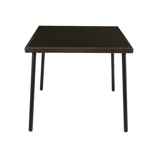 Стол садовый Zena 90x150x74 см сталь/стекло цвет коричневый