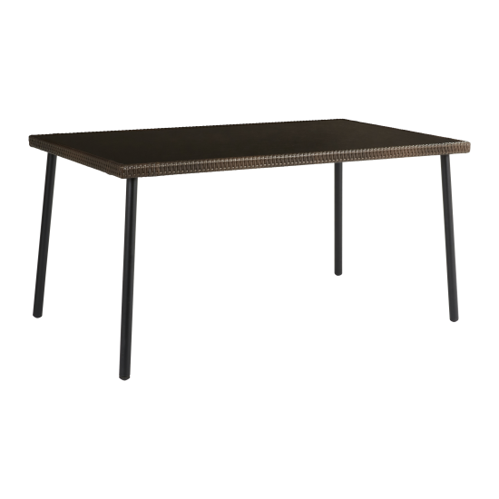 Стол садовый Zena 90x150x74 см сталь/стекло цвет коричневый