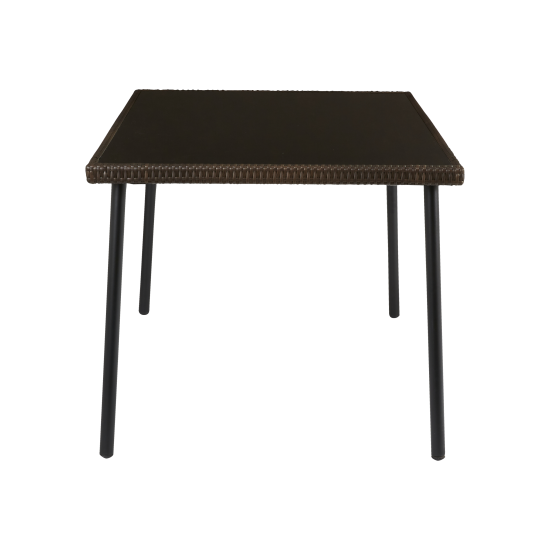 Стол садовый Zena 90x150x74 см сталь/стекло цвет коричневый