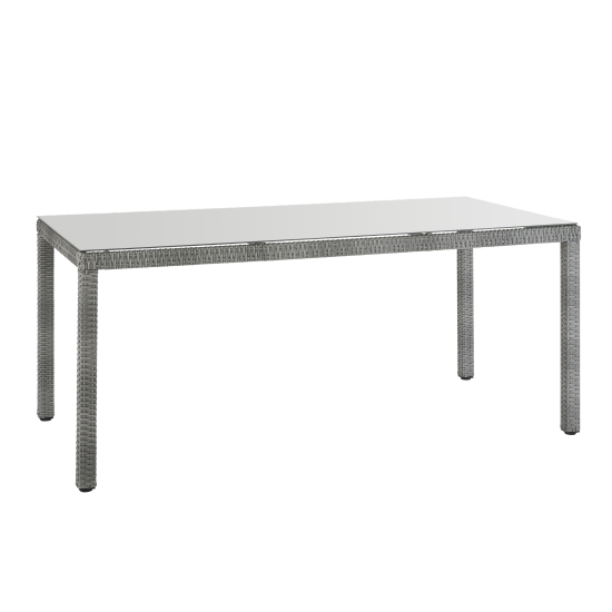 Стол садовый Naterial Davos Fix 90x180x74 см алюминий/стекло цвет серый