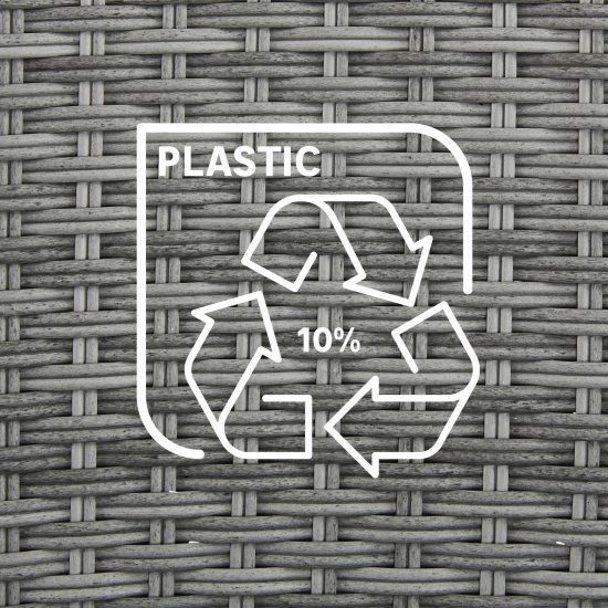 Стол садовый Naterial Davos Fix 90x180x74 см алюминий/стекло цвет серый