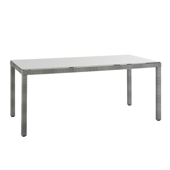 Стол садовый Naterial Davos Fix 90x180x74 см алюминий/стекло цвет серый