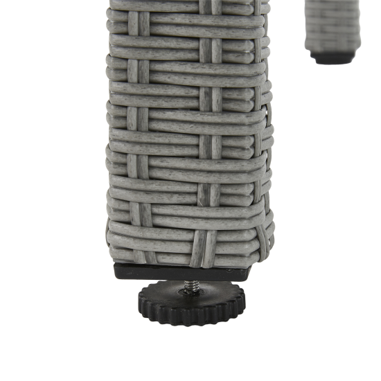 Стол садовый Naterial Davos Fix 90x180x74 см алюминий/стекло цвет серый