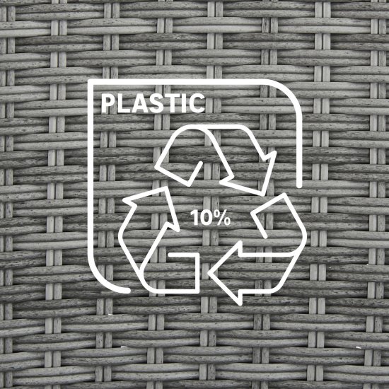 Стол садовый Naterial Davos Fix 90x180x74 см алюминий/стекло цвет серый