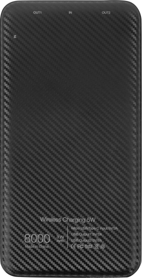 Внешний аккумулятор Oxion OPB-1027WC 8000 мАч цвет черный