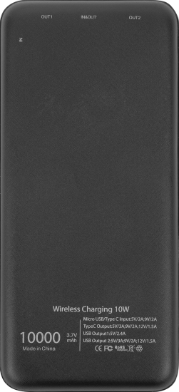 Внешний аккумулятор Oxion OPB-1502WC/QC 10000 мАч цвет черный