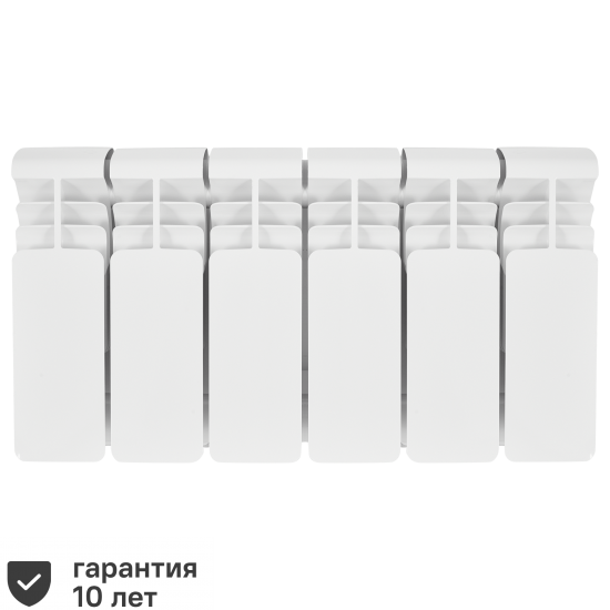 Радиатор секционный Rifar Alum RAL20006 200/90 6 секций боковое подключение алюминий белый