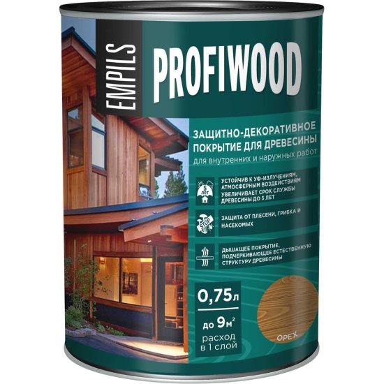 Защитно-декоративное покрытие для древесины Profiwood 72622