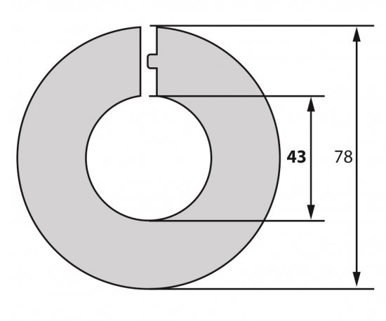 Обвод для труб «Белый» 43 мм, 2 шт.