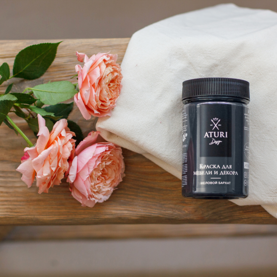 Краска для мебели меловая Aturi Design цвет черный бархат 400 г