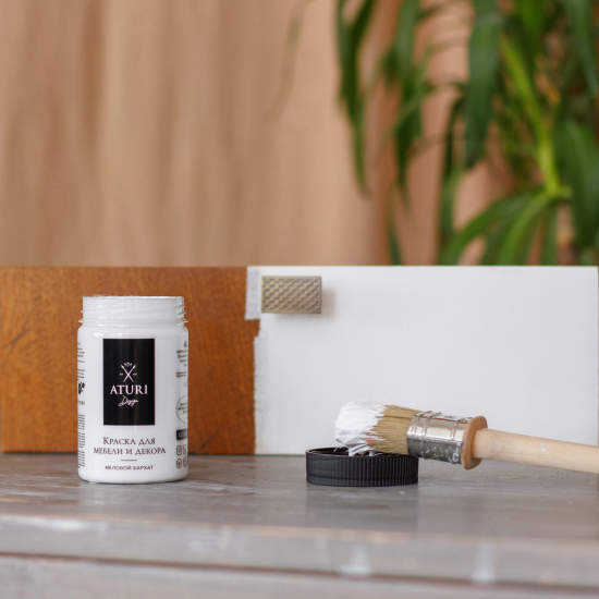 Краска для мебели меловая Aturi Design цвет белоснежный 830 г