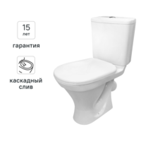 Унитаз-компакт Sanita Master косой выпуск двойной слив