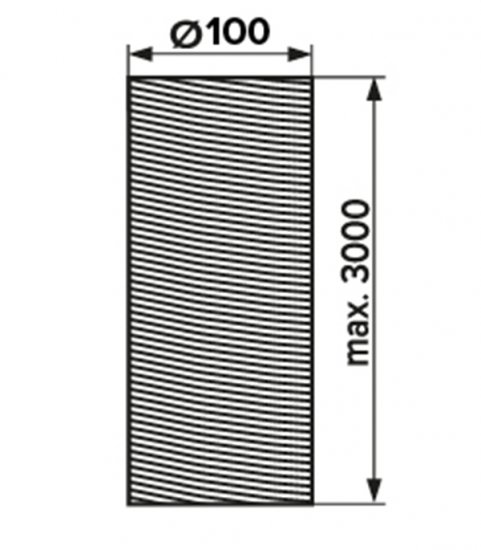 Воздуховод гибкий гофрированный Era алюминиевый d100 мм 3 м