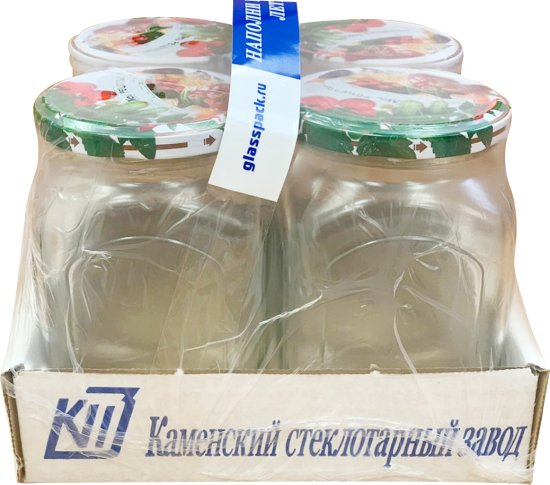 Набор банок с крышками 0.72 л, 4 шт.