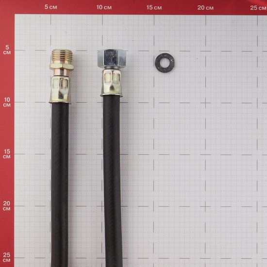 Шланг для газа резиновый 1/2 ВР(г) х 1/2 НР(ш) 120 см черный