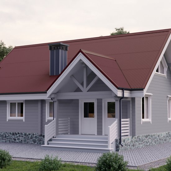 Лист волнистый Ондулин Smart красный 1,95х0,95 м 3 мм