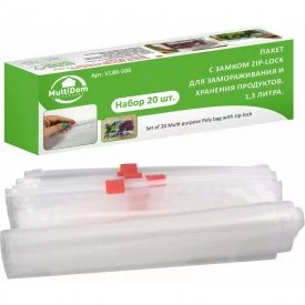 Пакет для замораживания и хранения продуктов МУЛЬТИДОМ VL80-506