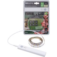 Умная подсветка TDM ELECTRIC SMD2835-30LED/m-IP20-5В-2,4Вт-3000 К (1 м), датчик движения, 4хААА