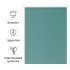 Штора рулонная блэкаут Inspire Santos 80x160 см бирюзовая Celadon 2