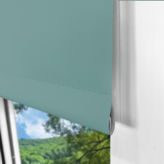 Штора рулонная блэкаут Inspire Santos 120x175 см бирюзовая Celadon 2