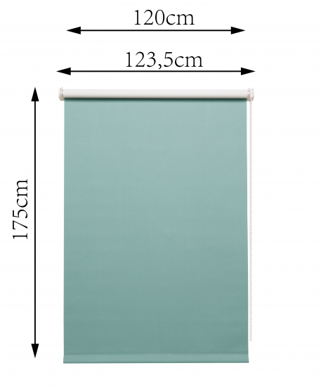 Штора рулонная блэкаут Inspire Santos 120x175 см бирюзовая Celadon 2