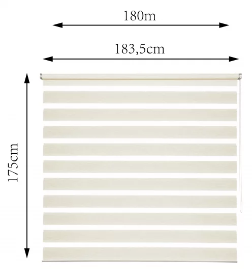 Штора рулонная день-ночь Inspire Moscou 180x175 см светло-бежевая Trench 6