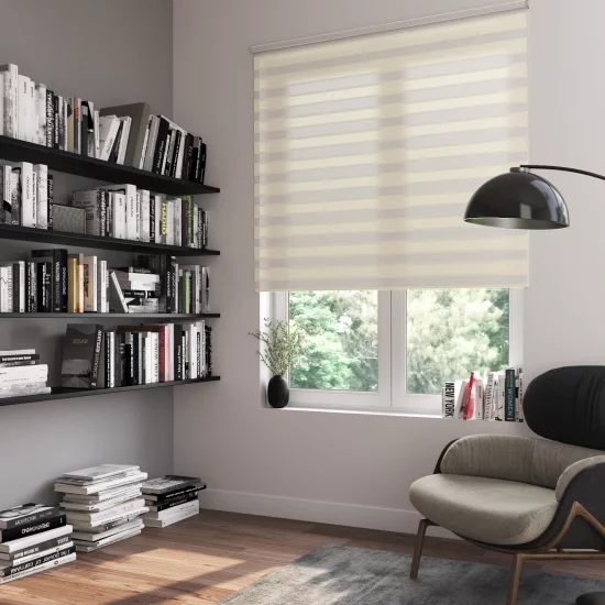 Штора рулонная день-ночь Inspire Moscou 180x175 см светло-бежевая Trench 6