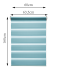 Штора рулонная день-ночь Inspire Peter 60x160 см бирюза Aqua 3