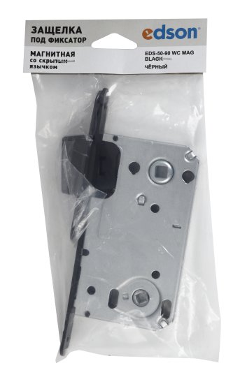 Защелка магнитная Edson EDS-50-90 73x132x14 мм сталь цвет черный