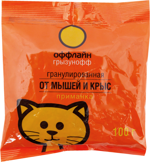 Приманка от грызунов Грызунофф оффлайн гранулированная 100 г