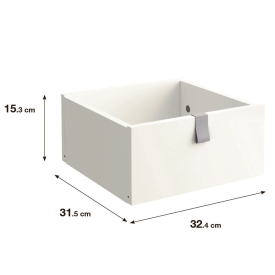 Выдвижной ящик Spaceo KUB 32.4x15.3x31.5 см ЛДСП цвет белый