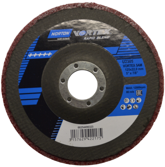 Диск зачистной коралловый тип 27 Norton Rapid Prep 125x22.2x13 мм