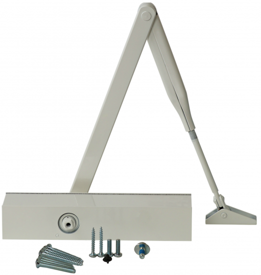 Доводчик дверной Dorma TS Profil максимальная нагрузка 100 кг алюминий цвет белый