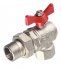 Кран шаровой латунный Valtec Base 3/4 ВР(г) х 3/4 НР(ш) бабочка с полусгоном угловой (VT.228.N.05)