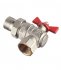 Кран шаровой латунный Valtec Base 3/4 ВР(г) х 3/4 НР(ш) бабочка с полусгоном угловой (VT.228.N.05)