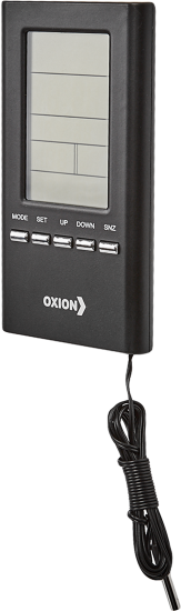 Часы-метеостанция Oxion OTM3331 с проводным датчиком цвет черный