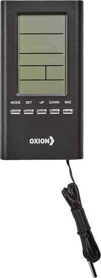 Часы-метеостанция Oxion OTM3331 с проводным датчиком цвет черный
