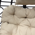 Кресло подвесное с опорой Veil 2 102x200x126 см, искусственный ротанг, тёмно-коричневый/бежевый
