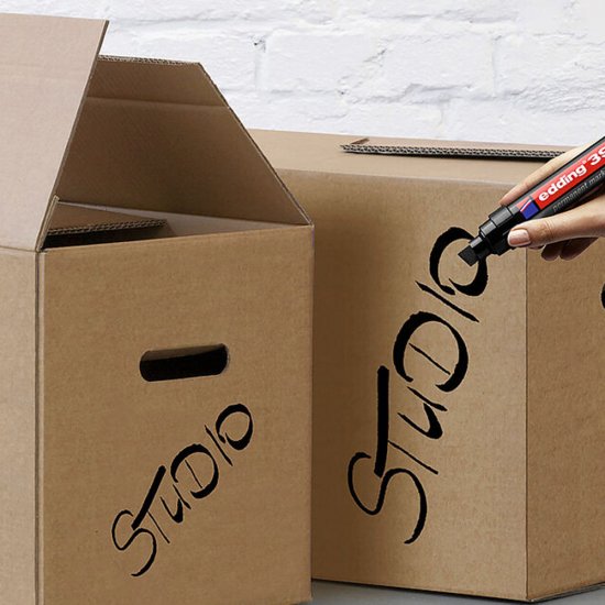 Маркер перманентный Edding 390 красный грифель 4-12 мм