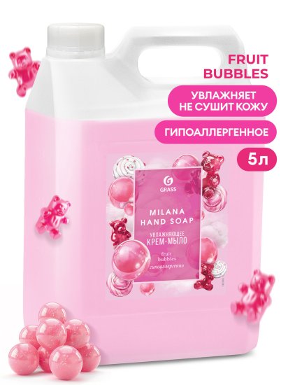Жидкое мыло Grass Milana Fruit Bubbles 5 кг