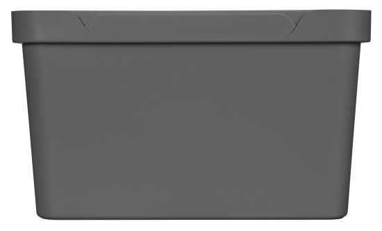 Ящик с крышкой Luxe 38x27.6x22 см 18 л полипропилен цвет серый