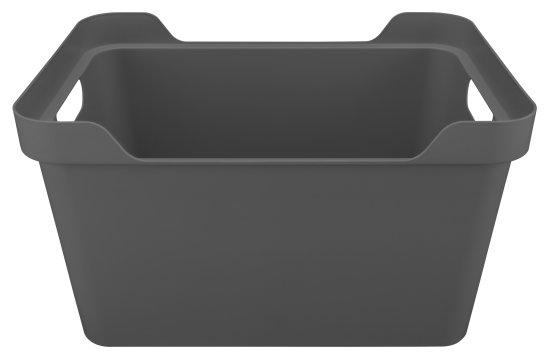 Ящик с крышкой Luxe 38x27.6x22 см 18 л полипропилен цвет серый