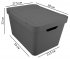 Ящик с крышкой Luxe 38x27.6x22 см 18 л полипропилен цвет серый