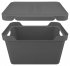 Ящик с крышкой Luxe 38x27.6x22 см 18 л полипропилен цвет серый